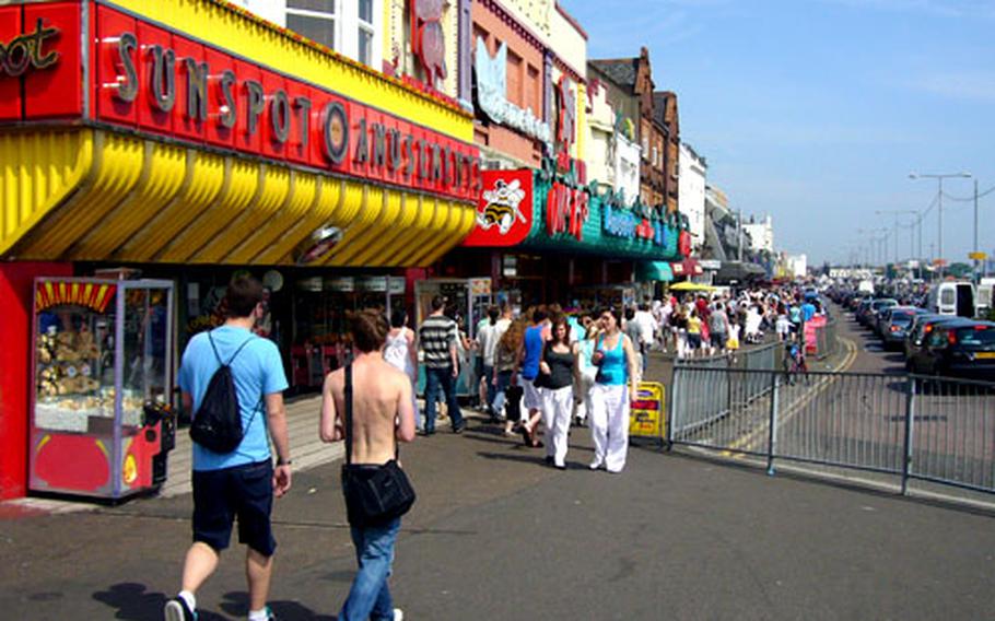 Game rooms, restaurants, pubs and casinos line the main drag of Southend-on-Sea, a seaside town that attracts millions of visitors each year.