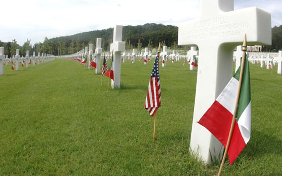 U.S. troops who died fighting in Italy during World War II and were identified are buried in the Florence American Cemetery.