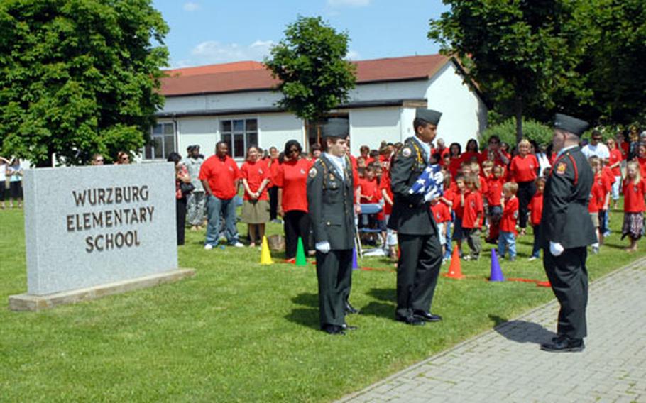 Würzburg American High School hosted a joint high/elementary/middle school closing ceremony Friday on Leighton Barracks.