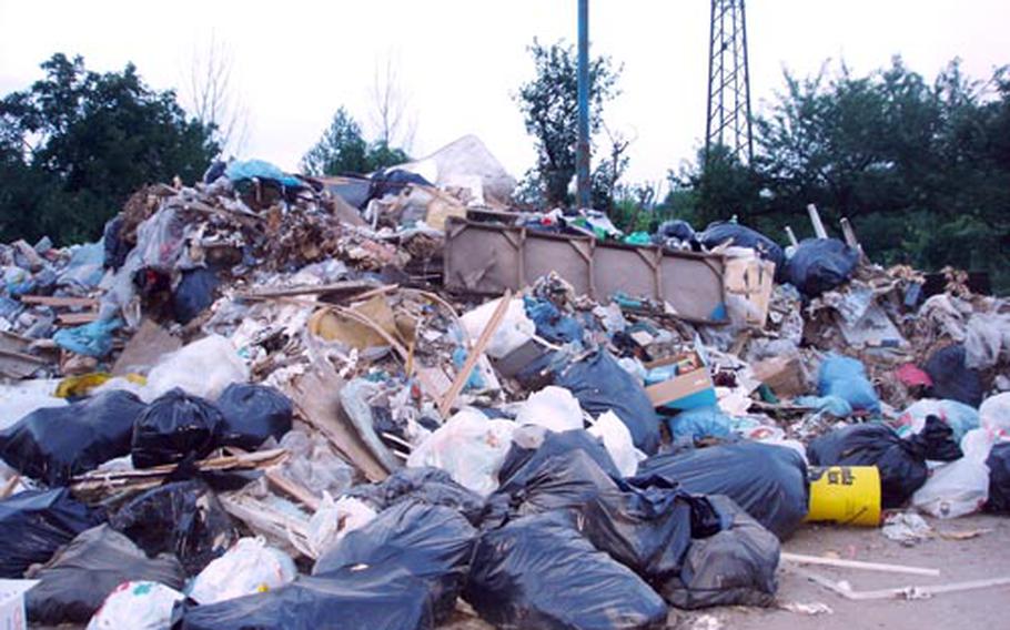 Mountains of uncollected trash raise health concerns with residents in Naples, Italy.