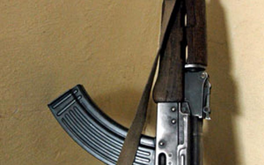 Under Iraqi law, each household is entitled to have one AK-47 for protection.