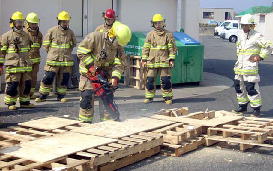 Specialized tools were part of the training April 2 at the Rookie Academy at Yokosuka Naval Base.