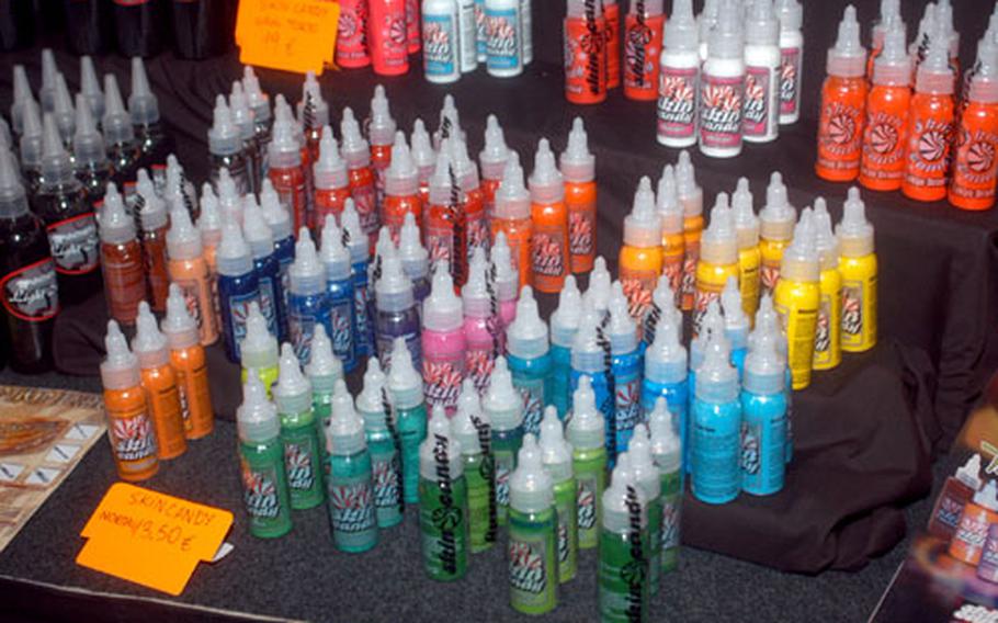 Skin Candy tattoo ink provided the color for many of the designs at the Expo.