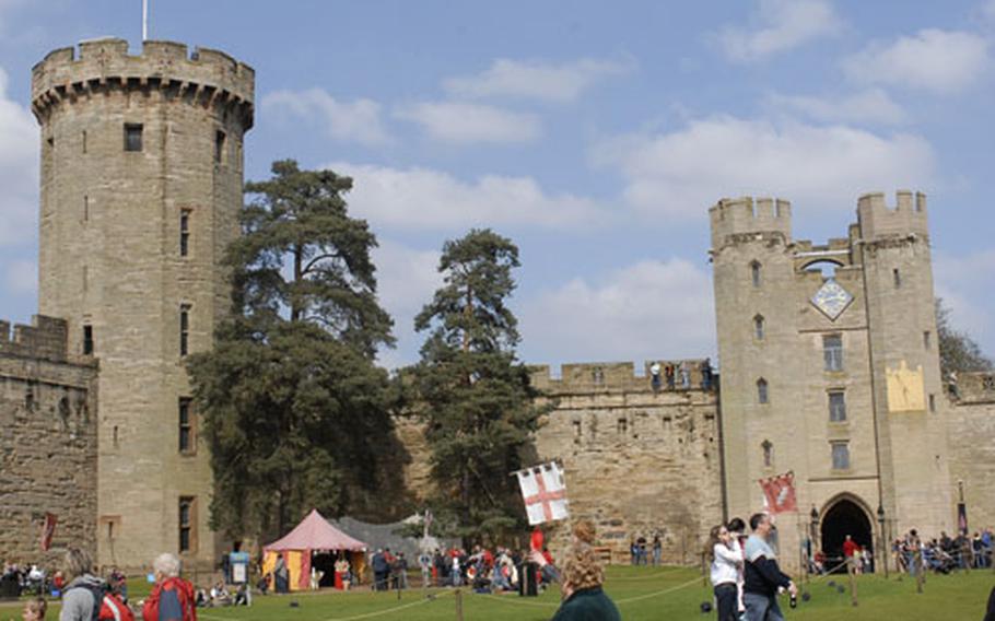 The courtyard at Warwick Castle is buzzing with a variety of activities to give visitors a look at what life was once like at the castle. The castle draws about 600,000 visitors a year, and is near William Shakespeare’s home in Stratford-on-Avon.