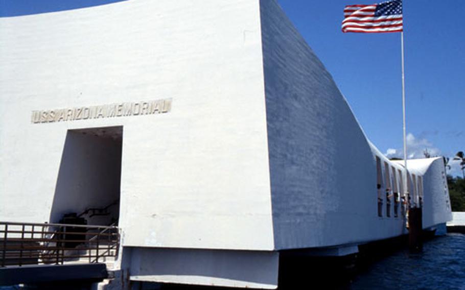 The USS Arizona Memorial in 1991.