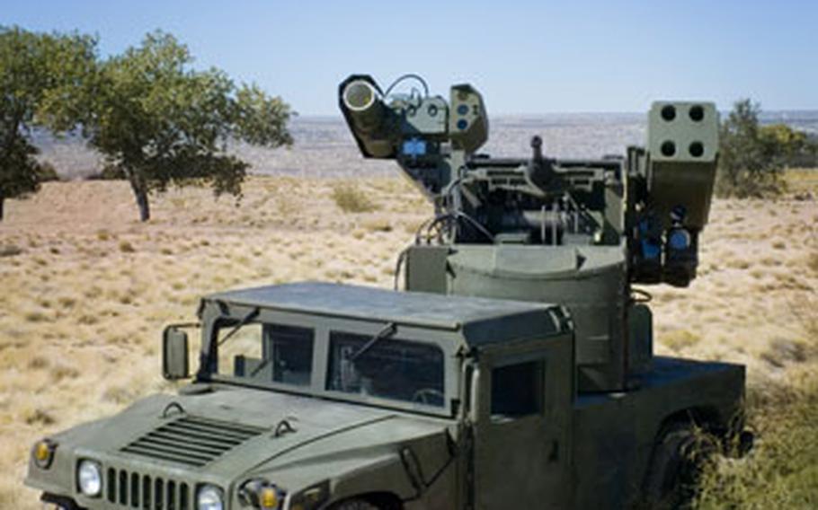 The military is testing laser weapons and is developing a system that could be mounted on light vehicles. The Laser Avenger has the laser mounted on the left of the vehicle.