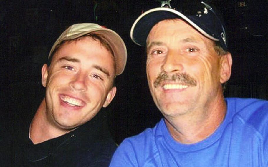 Sgt. Michael Ferschke Jr., left, who was killed during deployment in Iraq in August 2008, with his father, Michael Ferschke.