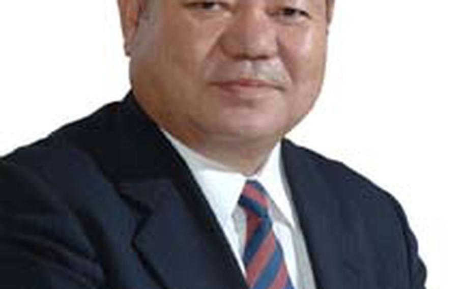 Nago Mayor Yoshikazu Shimabukuro supports the relocation of Marine air operations to a new facility on Camp Schwab.