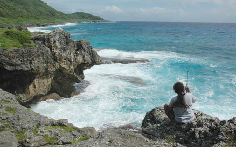 The Pagat area on Guam’s eastern side provides popular swimming and diving spots in the summer and good fishing year round. The U.S. military has proposed building three firing ranges – part of plans to move more than 9,000 troops to the island - just north of the area on land controlled by the government of Guam. The ranges would most likely mean limited access to more freshwater caves and land north of this shoreline.