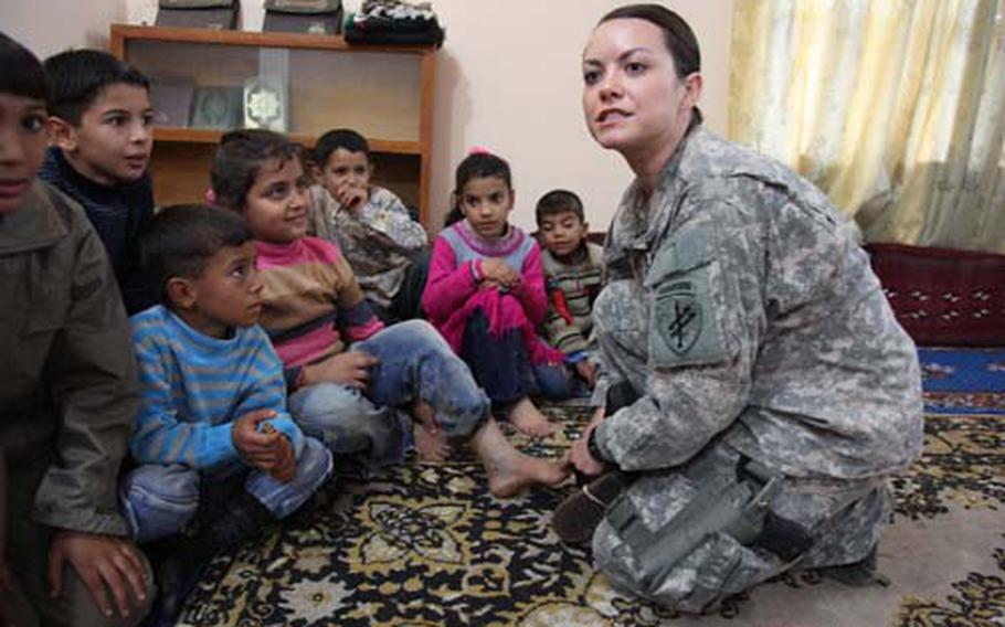 First Lt. Nicole Siemer, an American civil affairs officer, launched a program to help widows in Najaf register for government assistance programs last summer. Siemer expressed frustration that programs for women were given low priority by the military. "We&#39;re talking about more than half the population," she said.