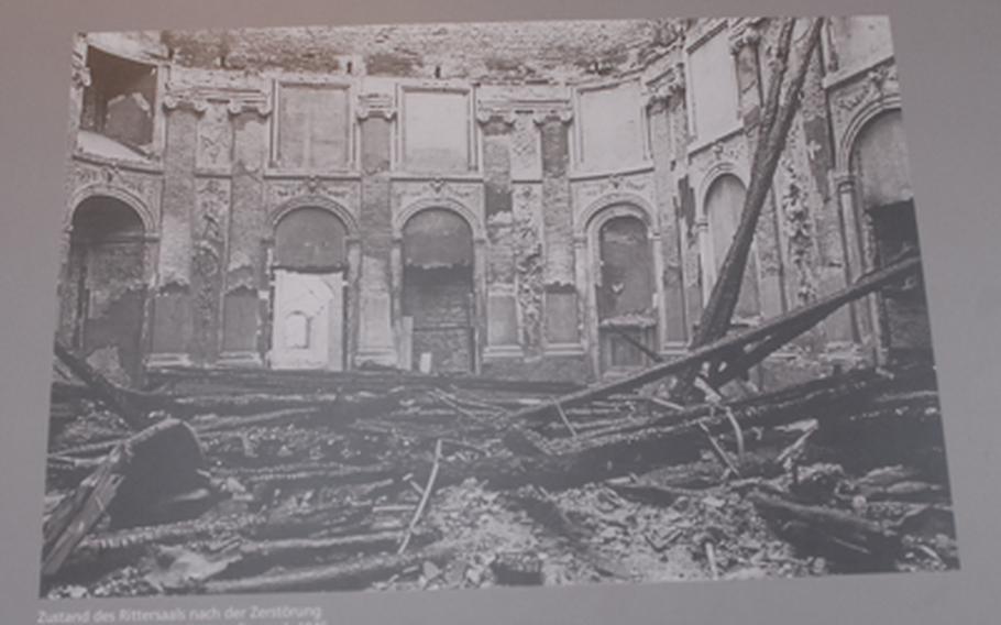 The Mannheim palace, like nearly everything in the city center, was destroyed by Allied bombers in World War II. It was painstakingly reconstructed. 