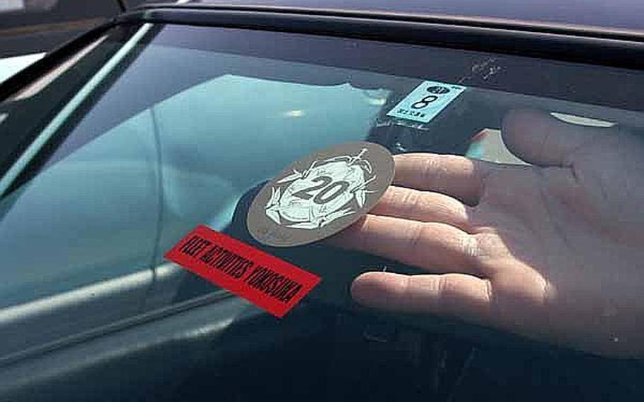 U.S. bases in Japan have scheduled dates and times in April for residents to be able to pay the annual Japanese road tax on base. Vehicle registration offices will issue a decal with proof of payment and other required documents.