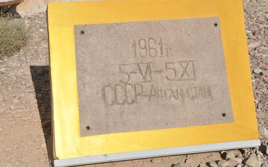 The Soviet military, which began building an airfield near the village of Shindand in 1961, abandoned the base after a futile, decadelong siege of Afghanistan that ended in 1989. This piece of the original runway stands outside the offices of U.S. personnel now occupying Shindand Air Base, home of the Afghan Air Force Academy.