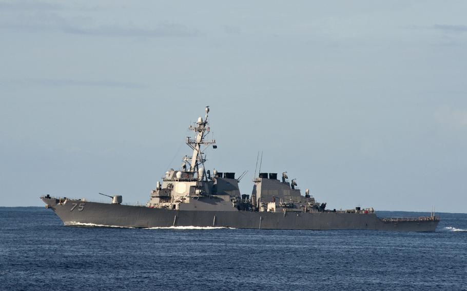 The guided-missile destroyer USS Donald Cook heads for a scheduled deployment in the U.S. 5th and 6th Fleet areas of responsibility in 2011. The Donald Cook is among four ships the U.S. Navy wants to base in Rota, Spain.
