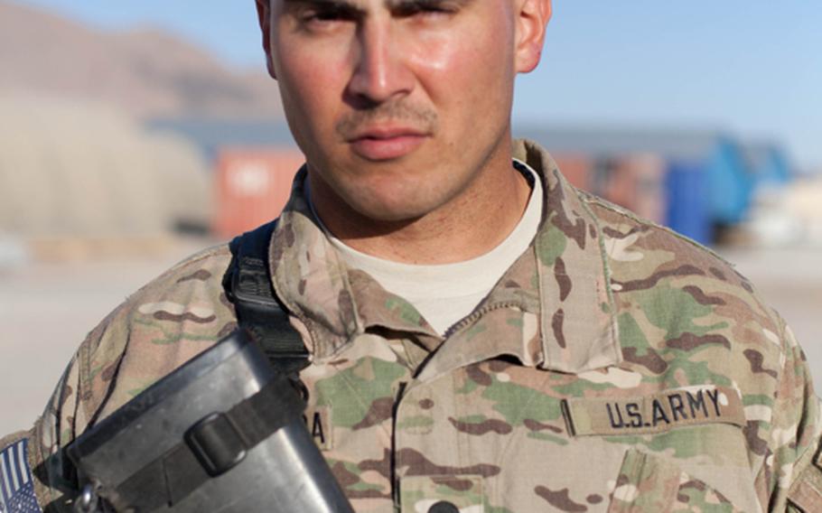 Spc. Efrain Fuentes Rivera, 32, from Fort Hood, Texas, a member of the 510th Clearance Company.