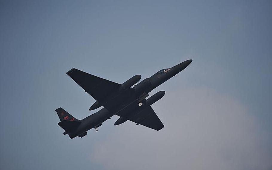 A U-2 spy plane soars into the atmosphere after taking off recently at Osan Air Base in South Korea. Despite talk for years that the aircraft, nicknamed "The Dragon Lady," would be replaced by high-tech drones, the U-2 continues to be a key component of the U.S. military's plans to keep an eye on North Korea, Afghanistan and other countries around the world.