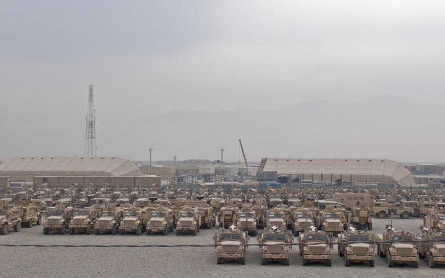 Teams of soldiers with the 316th Sustainment Command (Expeditionary) have been assisting with vehicle and equipment retrograde operations at bases across Afghanistan. 

