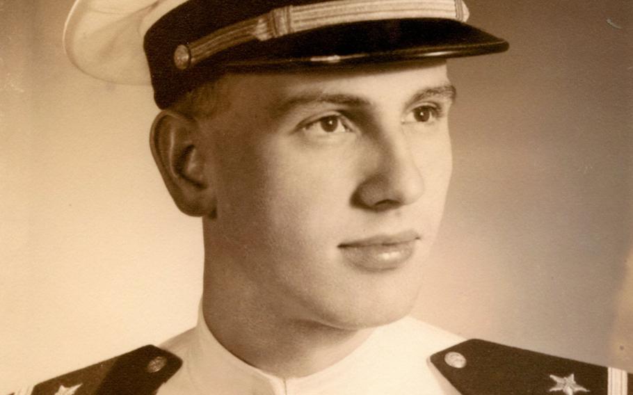 Francis ''Duke'' Wieden as a young U.S. Navy lieutenant, circa 1944.