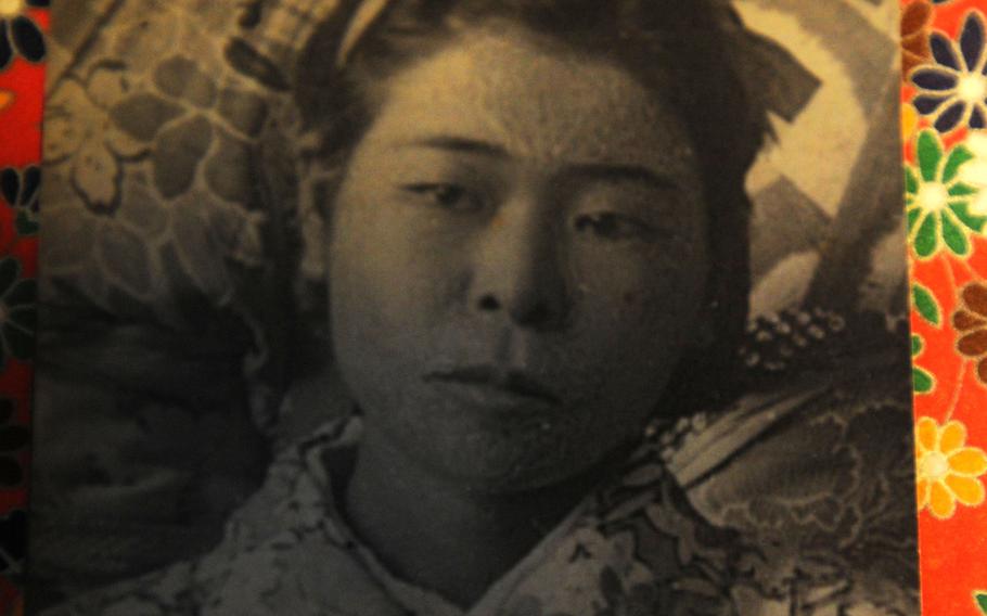 This is one of many photos of Mitsuko Sunabe found in her photo album.