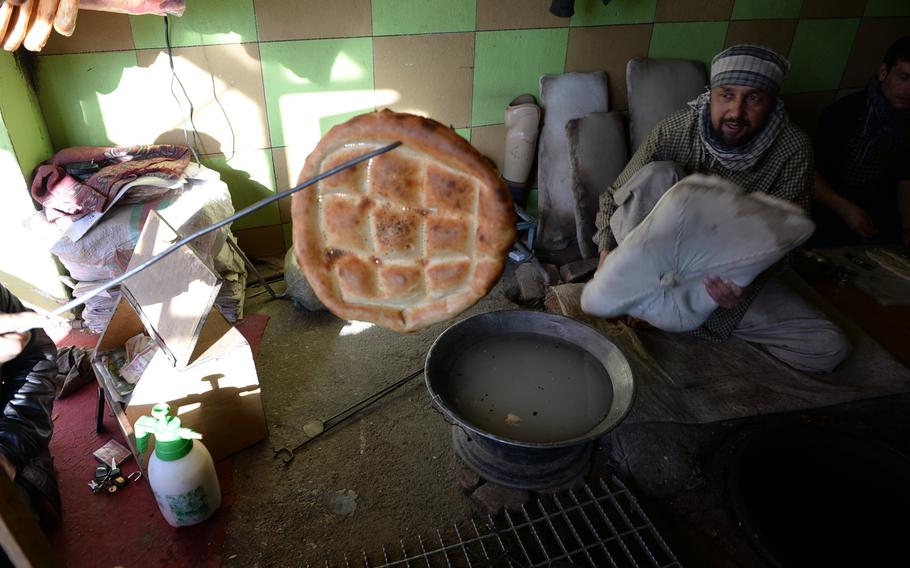 3:49 p.m. A traditional Afghan bakery on Darulaman Road in western Kabul. 