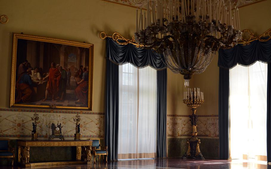A preserved room in the former Bourbon palace that now houses the Museo Nazionale di Capodimonte in Naples, Italy.