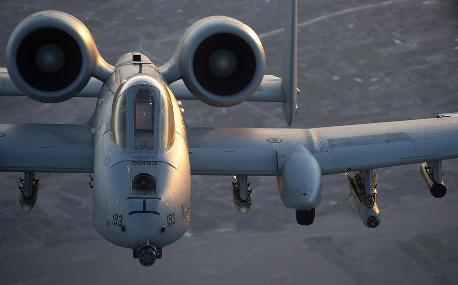 An A-10 Thunderbolt II pilot, flies a combat mission on April 2, 2014, over northeast, Afghanistan. During this sortie the A-10 provided close air support capabilities to Operation Enduring Freedom coalition ground troops.