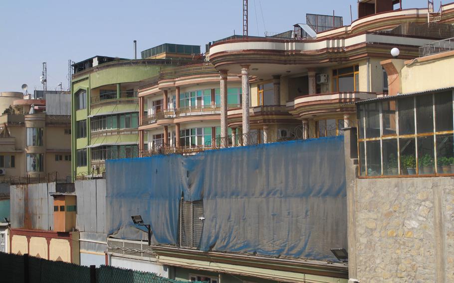 A row of mansions in Kabul's upscale Wazir Akhbar Khan district on March 8, 2015. The villas are locally known as "poppy palaces" due to the widespread suspicion that they were built with money from the drug trade.