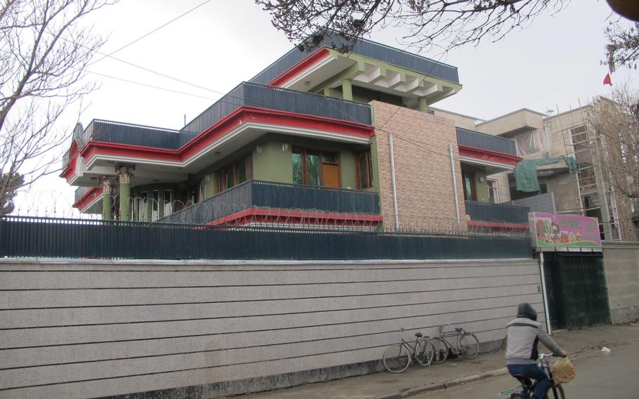 A villa in central Kabul on March 8, 2015, of the type favored by Afghan politicians and generals, as well as foreign diplomats, contractors and news organizations.