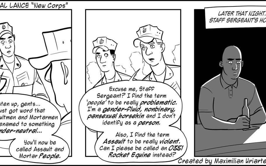 "Terminal Lance," a comic strip created by former Marine and Iraq War veteran Maximilian Uriarte, has quickly become a cultural phenomenon, blending humor with the intricacies of Marine Corps grunt life. "Terminal Lance, to me, is a spitting image to what it's like as a lower enlisted," said infantry Marine Lance Cpl. Matthew Meyers of the 3rd Battalion, 2nd Marine Regiment.