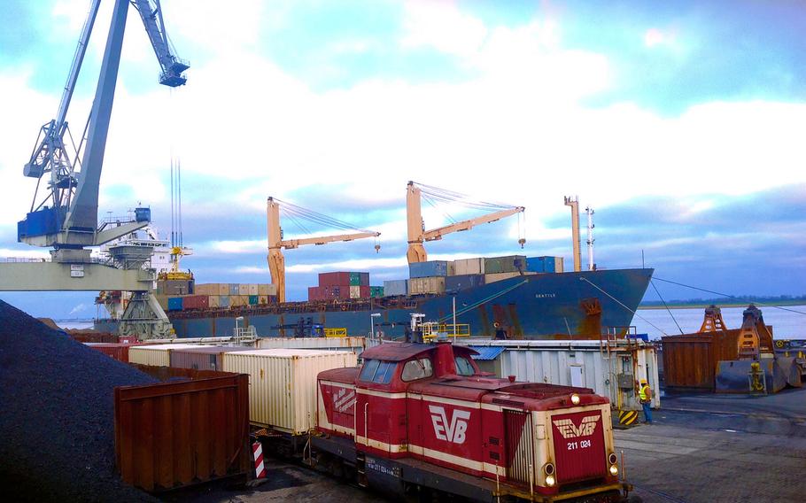 In late February, the Army released this photo of a train moving cargo containers full of U.S. ammunition to a railhead where it was transported to the Theater Logistics Support Center-Europe?s ammunition center in Miesau, Germany. The release of such information to the public led many to question whether the service was practicing good operational security.