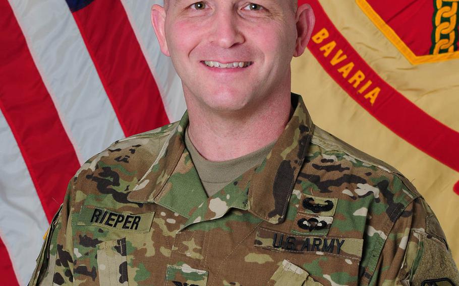 U.S. Army Col. William E. Rieper took temporary command of U.S. Army Garrison Bavaria during a ceremony in Grafenwoehr, Germany, on Friday, June 3, 2016. Col.  Lance Varney is scheduled to assume permanent command in July.