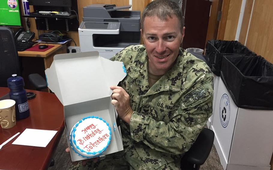 USO Dubai created an Operation Birthday Cake Program, which allows for loved ones to reach out to the USO and order a cake for their deployed servicemembers. The USO will then purchase the cake and deliver it for free.
