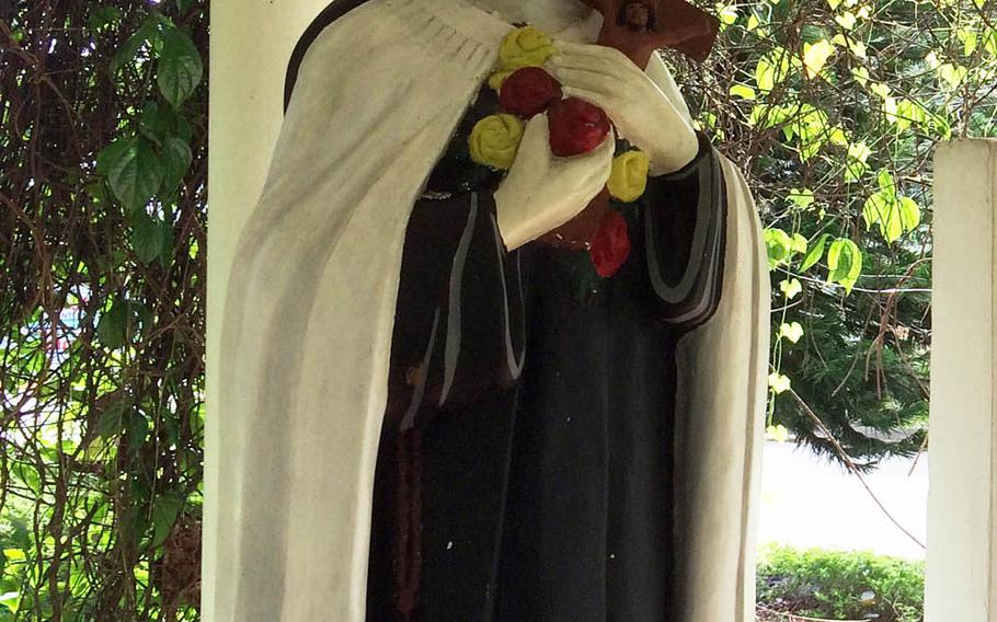 A statue at St. Therese at the old Naval Air Station Cubi Point chapel, Sunday, Oct. 9, 2016.