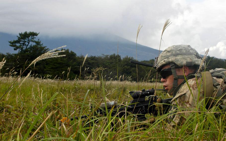 Eighty soldiers and eight armored personnel carriers from 2nd Stryker Brigade Combat Team, 2nd Infantry Division took part in annual Orient Shield drills near Osaka, Japan, that involved 1,600 U.S. and Japanese personnel, before traveling earlier this month to Marine Corps base Camp Fuji for more time in the field.