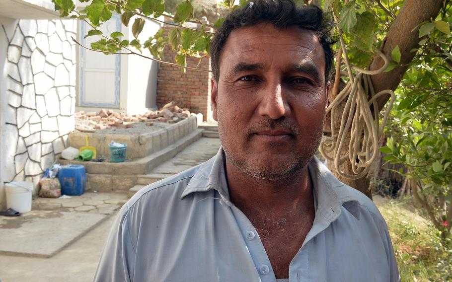 Samil Khan, 42, pictured here on Thursday, Oct. 6, 2016, decided to abandon his vegetable sales business in Rawalpindi, Pakistan, to return to his native Nangarhar province with his wife and five children after Pakistani harassment and abuse of Afghan refugees reached what he considered a peak.