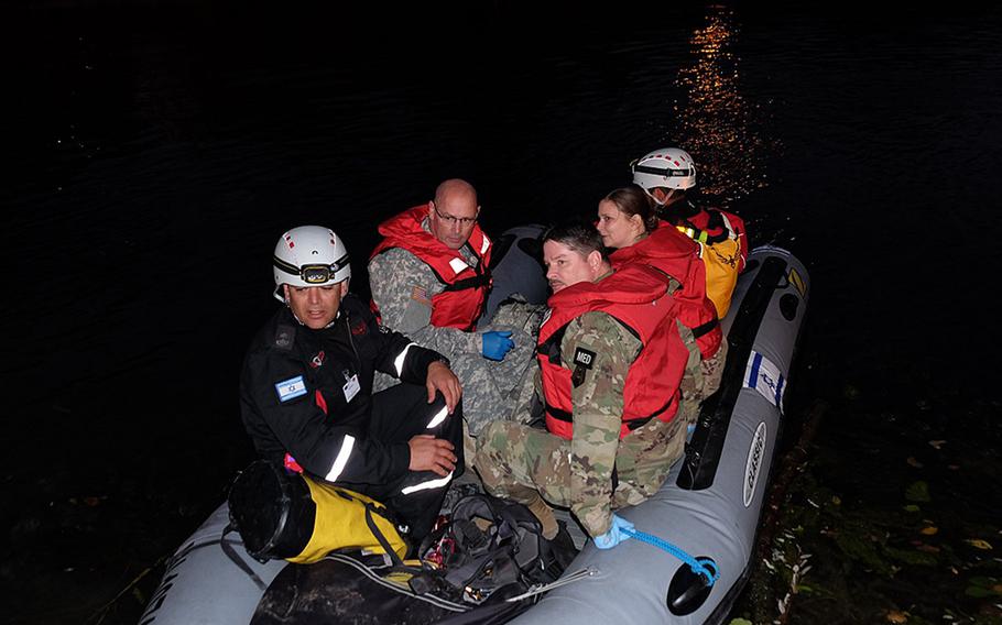 U.S. Army Reserves from the 7th Mission Support Command's Medical Support Unit Europe worked with partner nations during the Crna Gora 2016 exercise in Montenegro. Their training included a night-time search and rescue mission on the water on Tuesday, Nov. 1, 2016. 
Matthew Chlosta/U.S. Army.