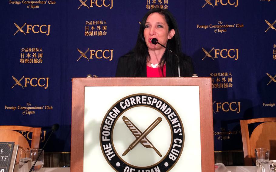 Nomi Prins, author of "All the President's Bankers: The Hidden Alliances that Drive American Power," told reporters at the Foreign Correspondents' Club of Japan in Tokyo she doesn't foresee changes to America's overseas military footprint, Thursday, Nov. 17, 2016.