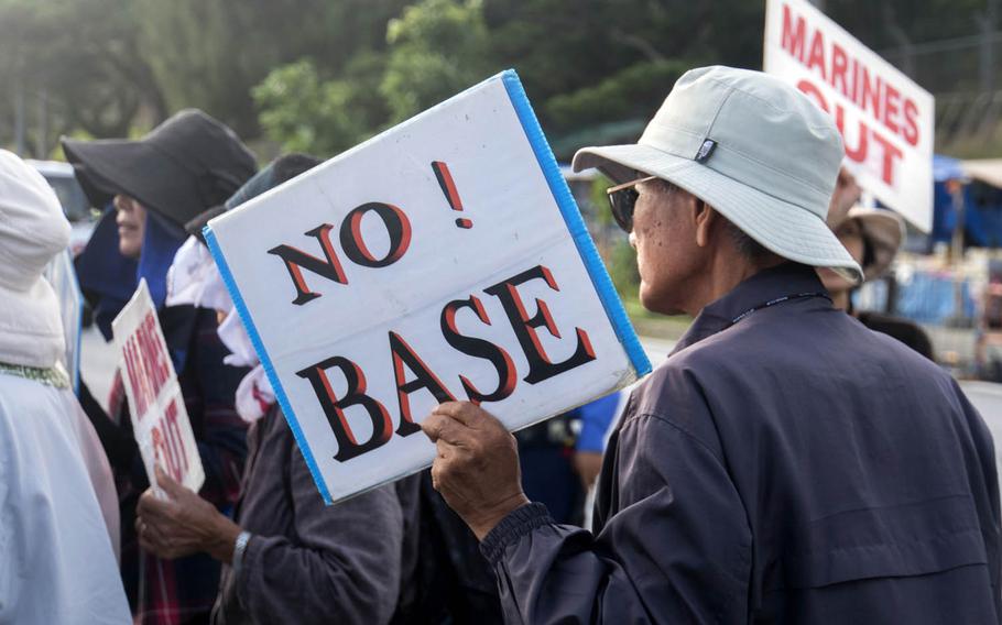 President Donald Trump's inauguration brings anti-base activists on Okinawa a glimmer of hope for changes to U.S. policy that could possibly halt base construction plans decades in the making.