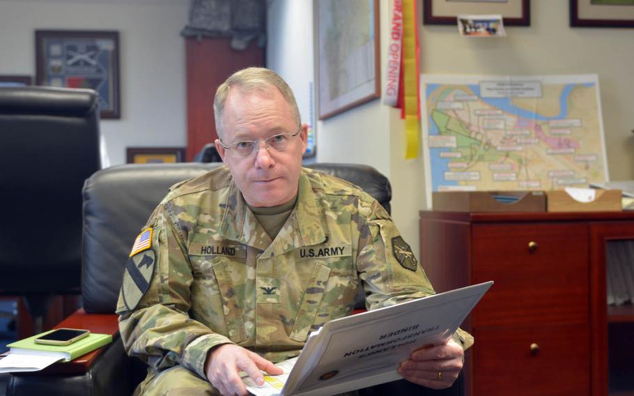 Col. Joseph Holland, commander of U.S. Army Garrison Humphreys, says the federal hiring freeze is having a big impact on military operations in South Korea, despite exemptions.