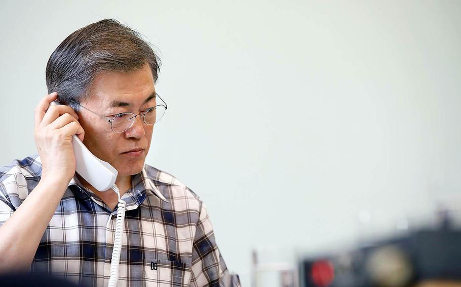 New South Korean President Moon Jae-in has found himself balancing his desire for dialogue with North Korea with a need for punishing sanctions and strengthening defenses.