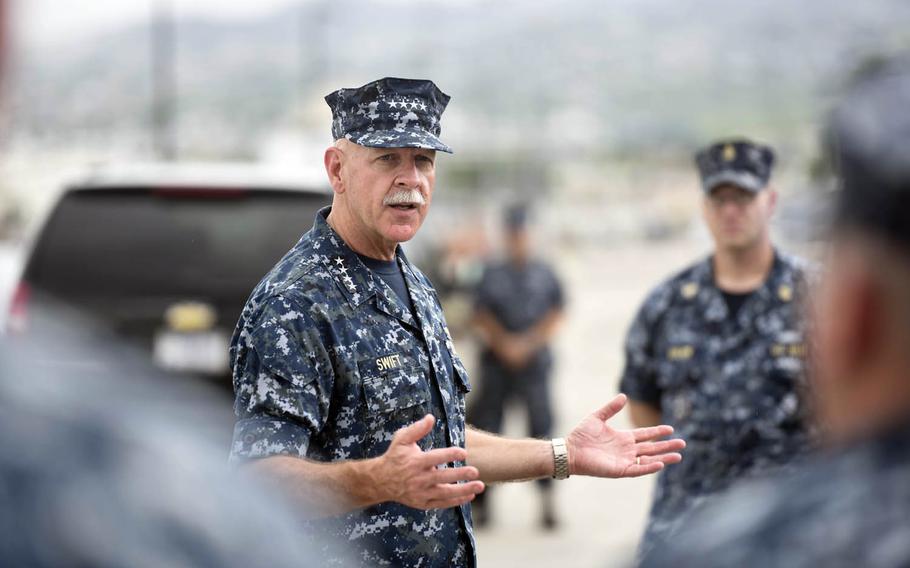 Adm. Scott Swift, U.S. Pacific Fleet commander, was among two dozen Navy leaders from around the Pacific who gathered this week in Hawaii to swap tips and brainstorm ideas on how to become a more lethal force.