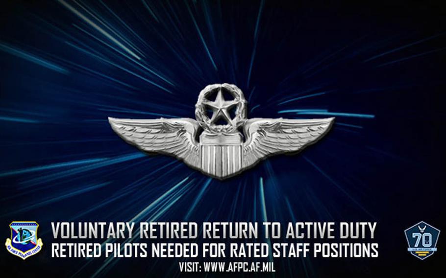 The new Air Force program is allowing select retired pilots the opportunity to return to active duty to alleviate manning shortages.