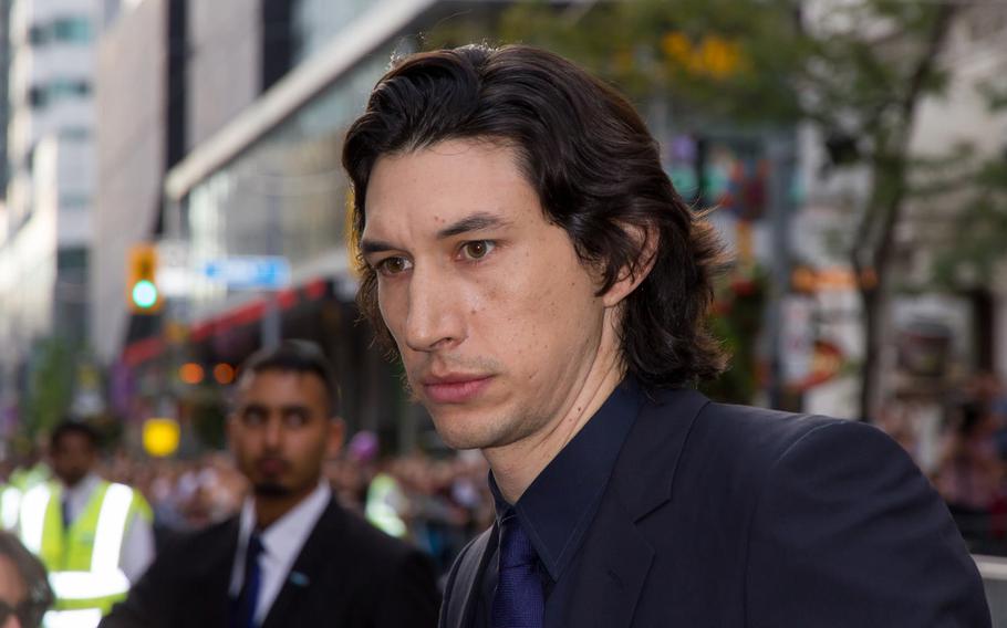 Actor Adam Driver at the "While We're Young" premiere, at the 2014 Toronto International Film Festival. Driver, a Marine veteran, and his nonprofit organization are putting up a $10,000 prize for the best play written by a servicemember or veteran.