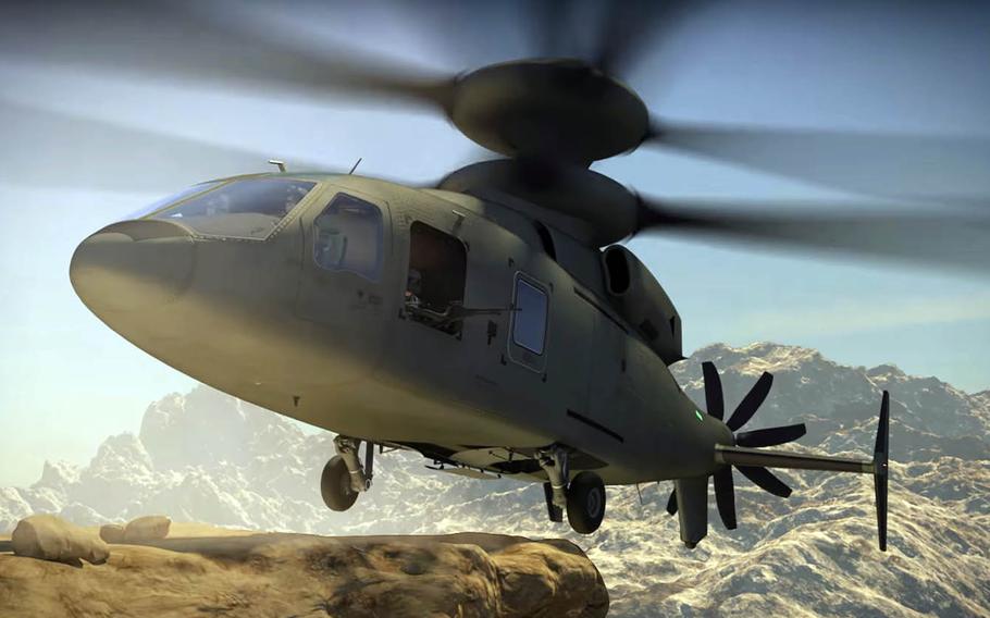 This still image from an animated video produced by Lockheed Martin shows the SB-1 Defiant helicopter that's be developed jointly by Sikorsky and Boeing.