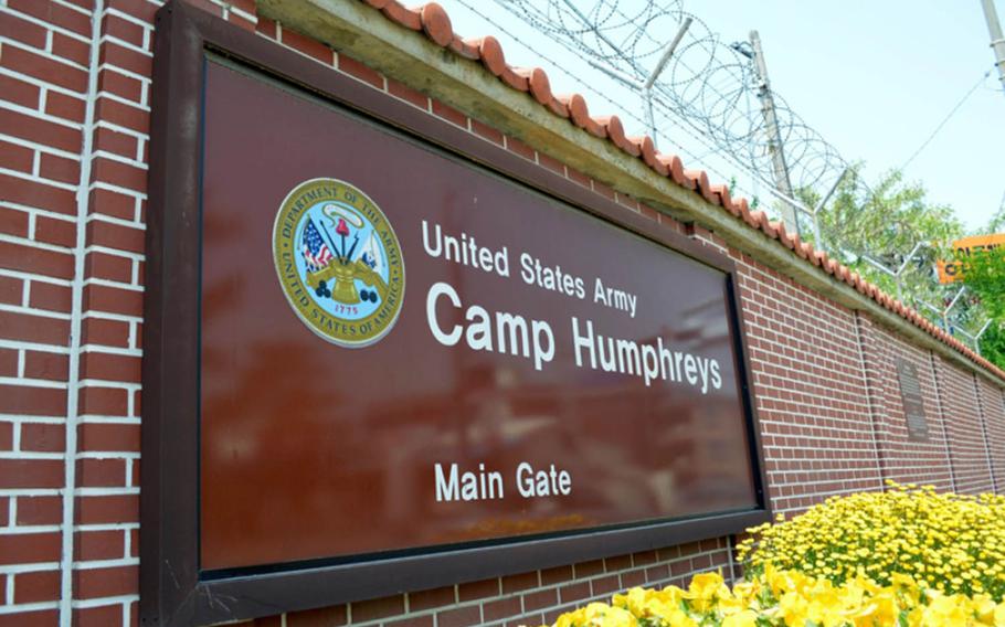 U.S. Forces Korea released a statement Tuesday, Jan. 9, 2017, saying that a man had recently breached security at Camp Humphreys three times in a matter of days.