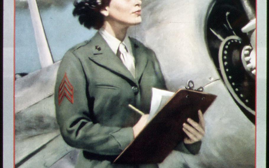 This World War II-era Marine Corps recruiting poster features Veronica Byrnes Bradley, who died at age 95 on Feb. 28, 2018.