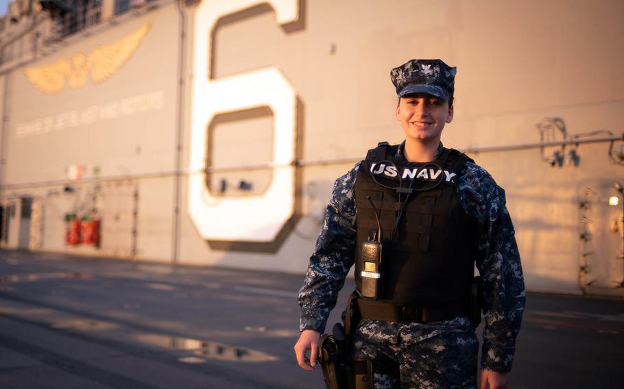 Petty Officer 2nd Class Siara Poder, an aviation ordnanceman who has been assigned to the USS Bonhomme Richard for four years, said the ship holds many memories for those who have been aboard since it arrived in Japan in 2012.
