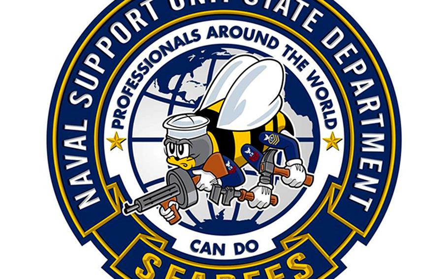 U.S. Navy Seabees' Naval Security Unit - State Department unit logo.