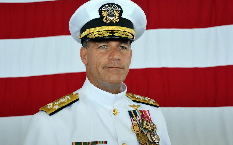 Adm. John Aquilino assumed command of U.S. Pacific Fleet in a ceremony at Joint Base Pearl Harbor-Hickam, Hawaii, May 17, 2018.