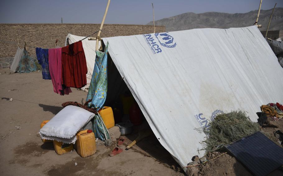 Approximately 20,000 Afghans displaced from their 
drought-ravaged farms in Ghor, Baghis and Faryab 
provinces fled to camps on the outskirts of Herat in 
the last month, where they await national and 
international aid.